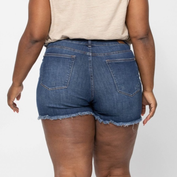 Midrise Destroyed Cut-Off Shorts - Picture 8 of 11